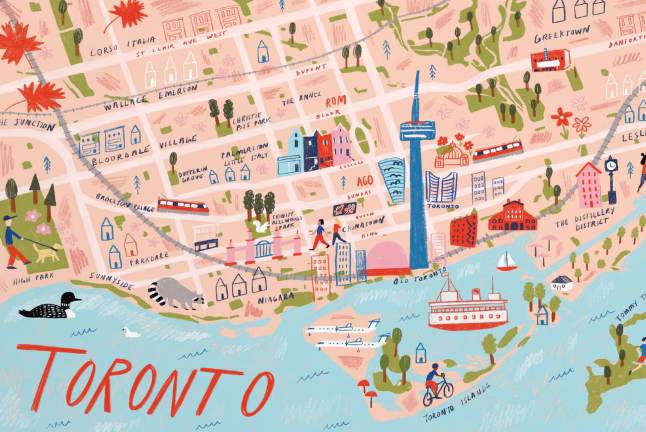 Illustrated Map of Toronto
