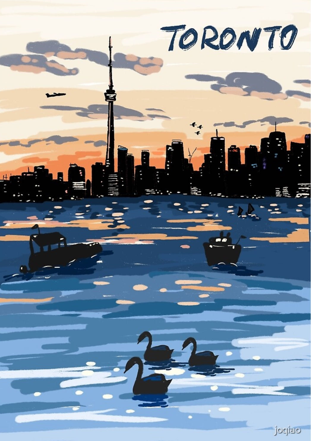 Toronto Landmarks - Skyline Evening